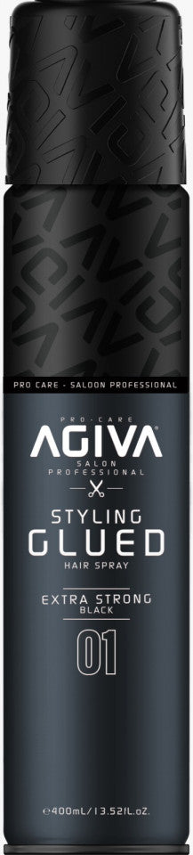 Agiva Hair Styling Spray Extra Strong Black - Glued 400 Ml