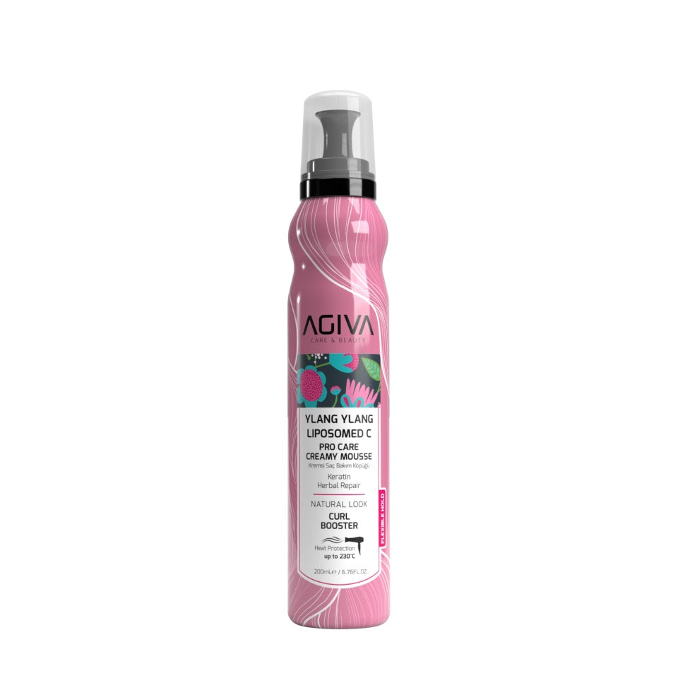 Agiva spuma de par Ylang Ylang Lıpozom C Pro Care Hair Mousse 200 Ml