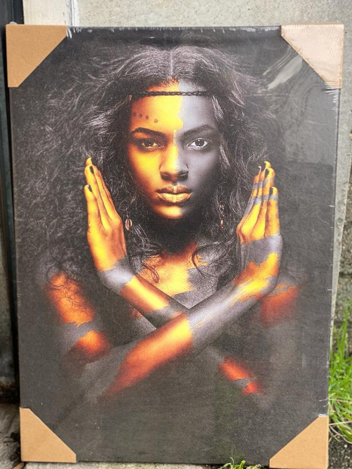 Canvas beautiful warrior woman