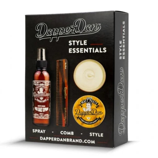 Dapper Dan Style Essentials Pack Matt Paste (pomada + salt spray + styling comb)
