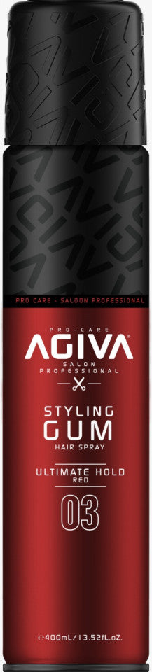Fixativ fixare puternica Agiva Hair Styling Spray Gum - Red 400 Ml