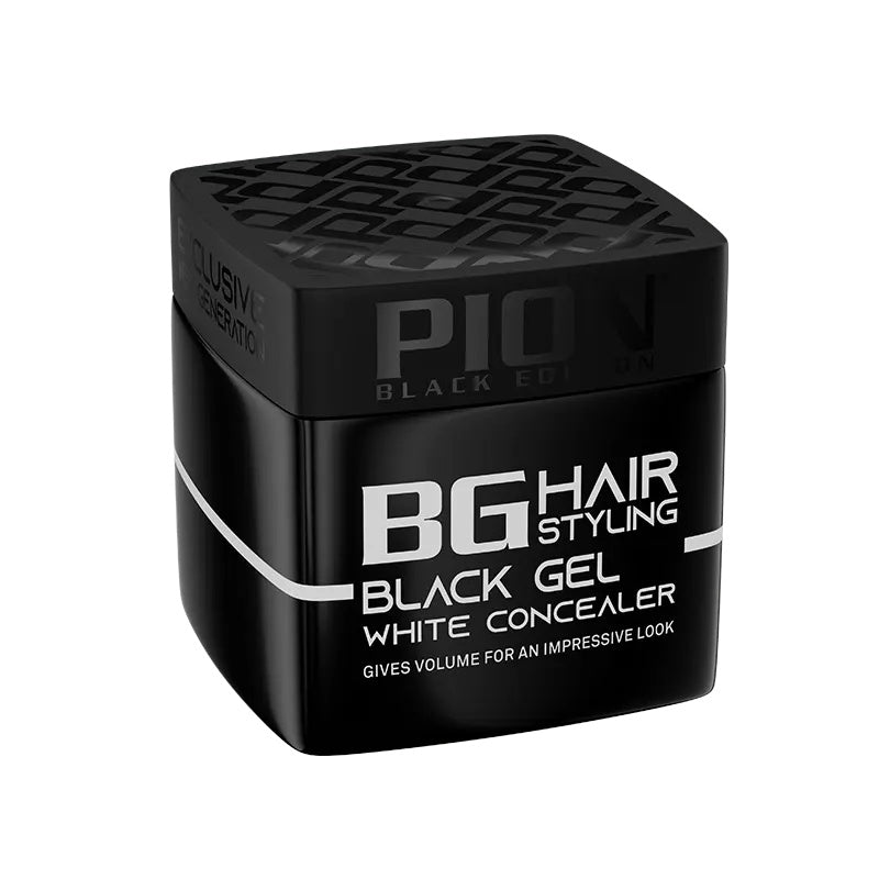 Gel de par PION BG HAIR STYLING BLACK GEL WHITE CONCEALER 320 ML