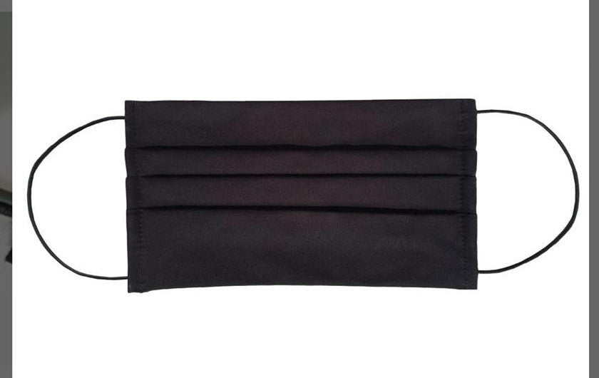 Masca bumbac simpla - negre/albe/albastru deschis