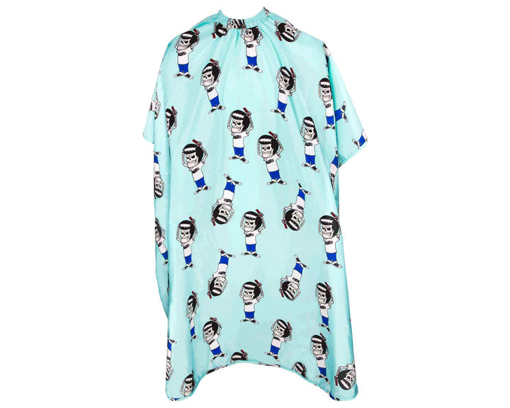 Pelerina pentru copii Suavecito M532BN Mascot Club Blue Barber Cape - Kid's