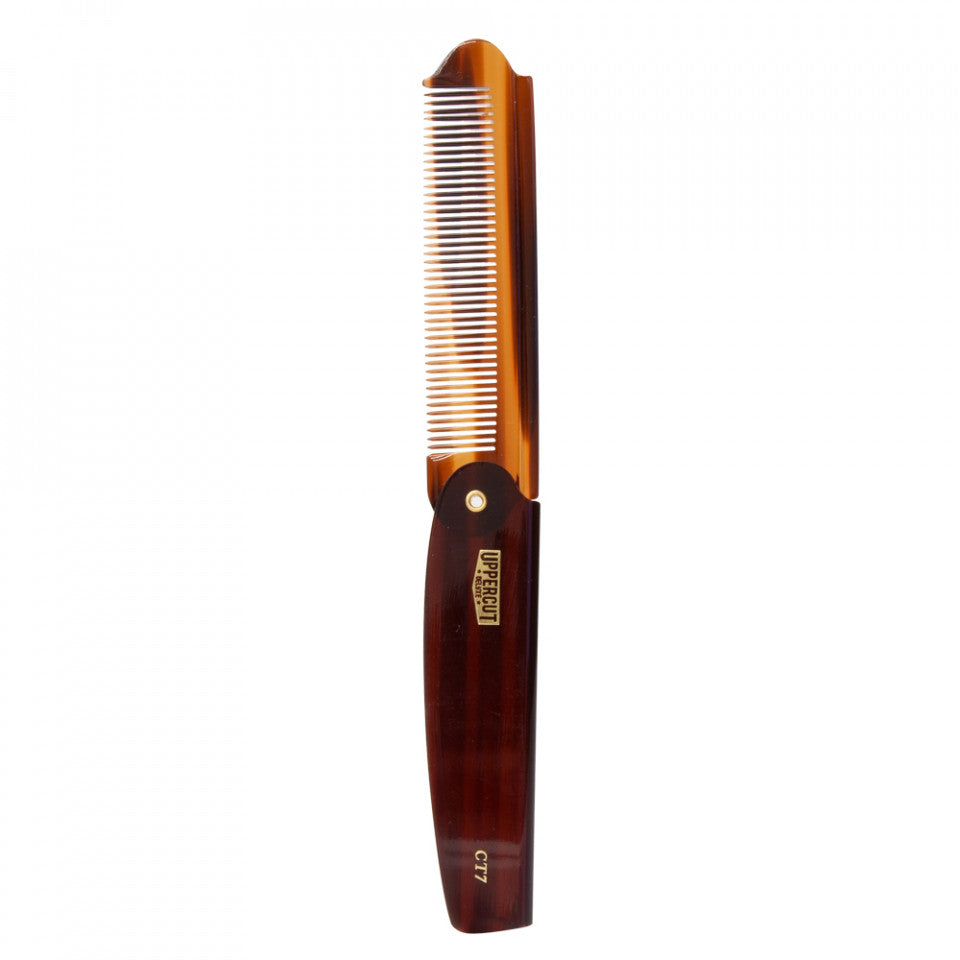 Pieptene pentru barba Uppercut comb ct7 tortoise shell flip comb ( sleeved )