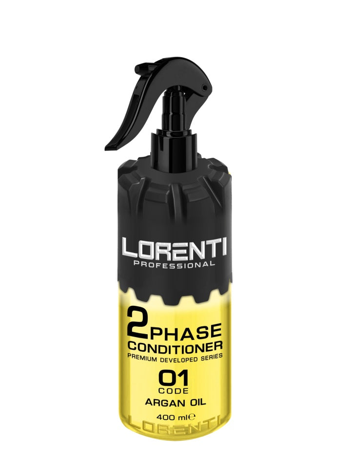 Spray descurcare si hidratare Lorenti 2 Phase Conditioner Argan 400 ml - hidratare, descurcare, bun de folosit la tuns