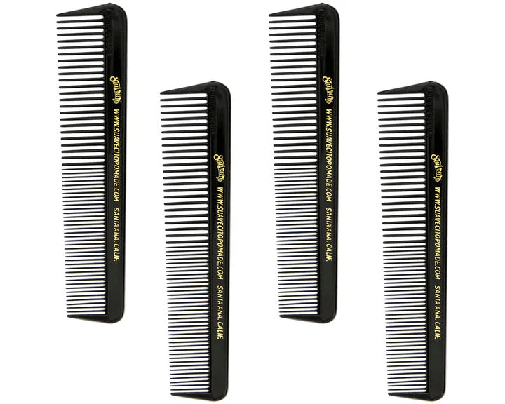 Suavecito K-C017 Comb Pack - Black - set de 4 piepteni negri
