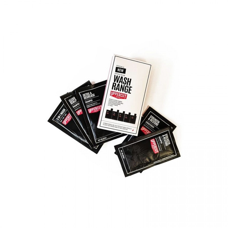 Uppercut wash range sample pack 6 x 15 ml