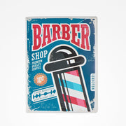 ZZACC44192 METALLIC SHEET VINTAGE BARBER SHOP N.6