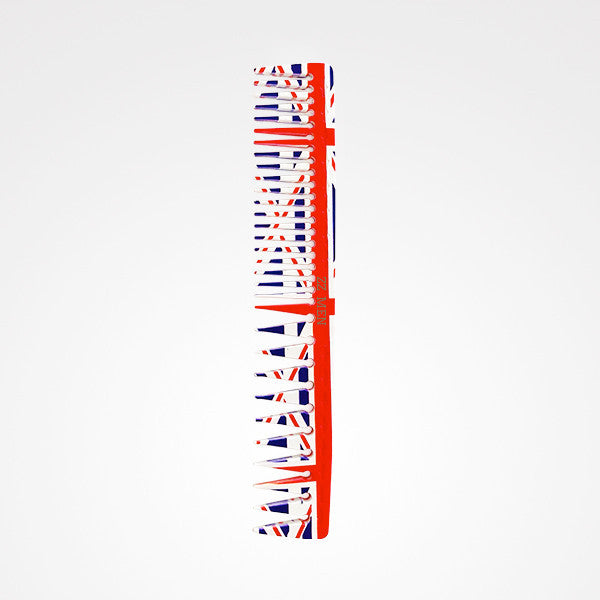 ZZPEI44490 DOUBLE WIDE-TEETH COMB UNION JACK LINE N.5