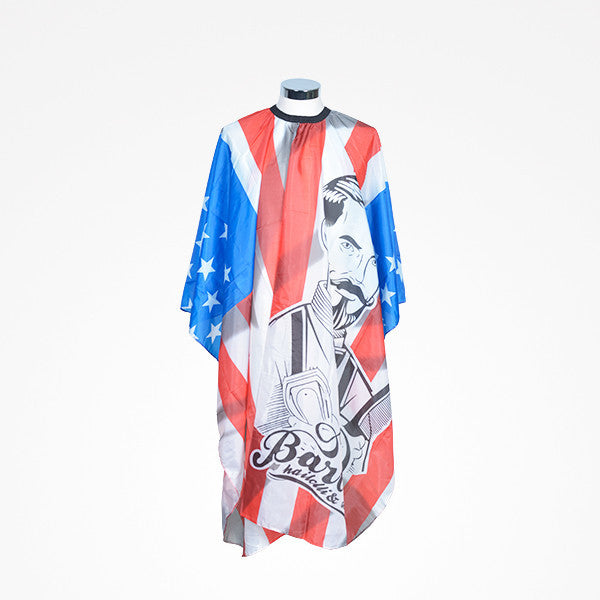 ZZTEX44650 BARBER CAPE AMERICAN FLAG