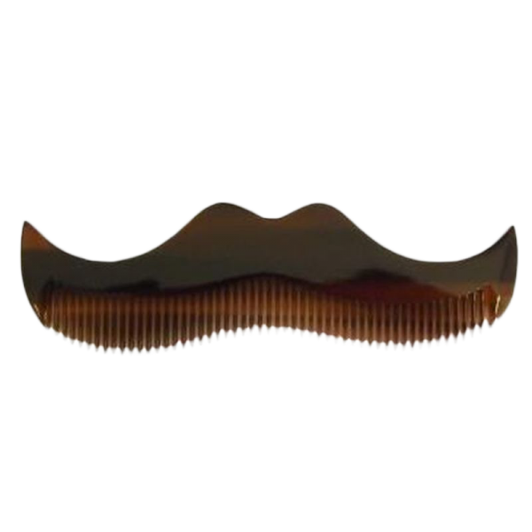 Pieptene de barba in forma de mustata - Morgan's amber moustache comb